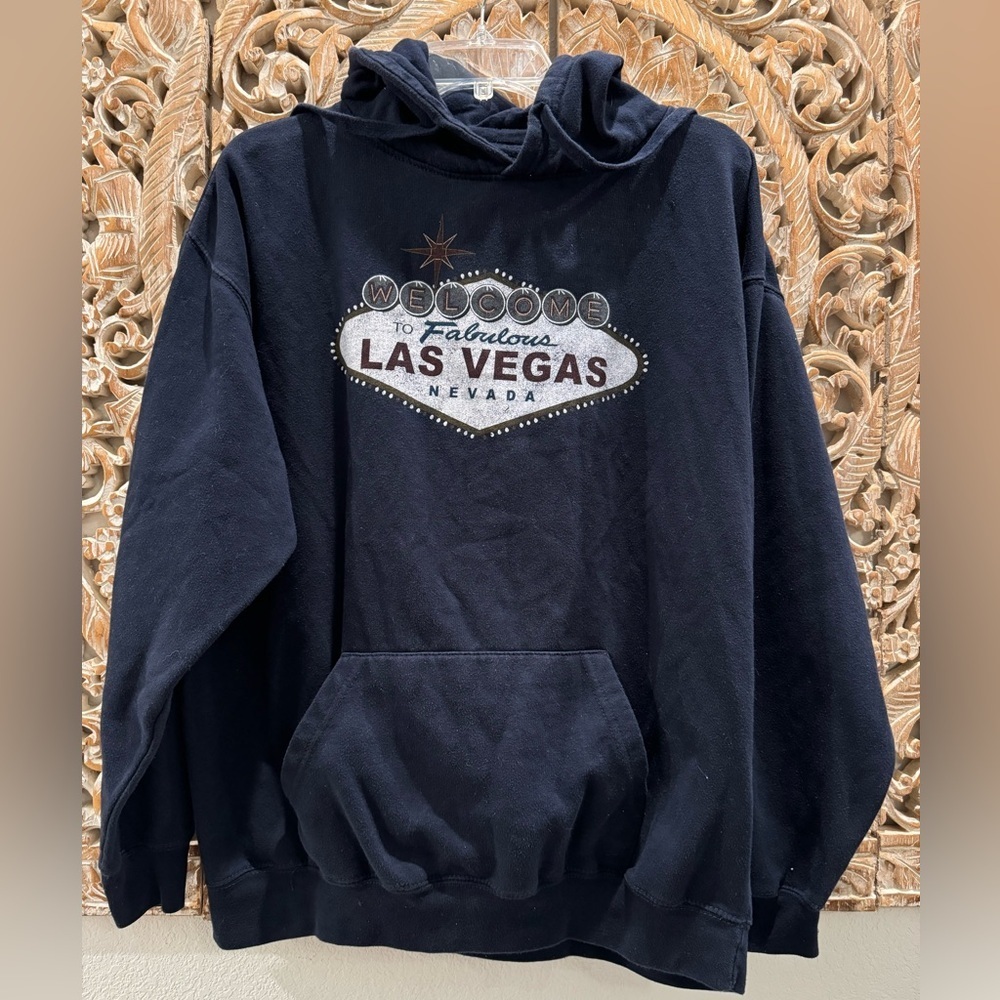 Las Vegas Hoodie, Navy Blue- size XL